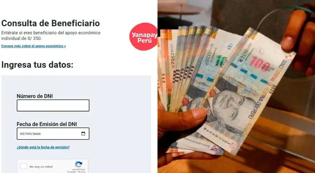 Bono Yanapay, LINK: consulta con tu DNI si eres beneficiario del subsidio de 350 soles