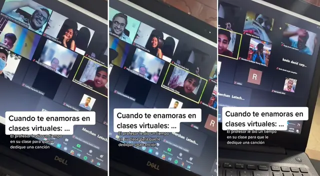 Alumno le dedicó canción de Sin Bandera a su compañera en clase virtual Alumno le dedicó canción de Sin Bandera a su compañera en clase virtual