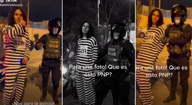 Policía se fotografía con joven disfrazado de prisionero por Halloween - VIDEO Policía se fotografía con joven disfrazado de prisionero por Halloween - VIDEO