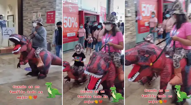 Una familia acaparó todas las miradas en un centro comercial por sus peculiares disfraces Una familia acaparó todas las miradas en un centro comercial por sus peculiares disfraces