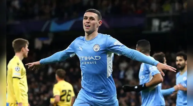 Phil Foden debutó en 2017 con el Manchester City. Foto: UEFA Champions League