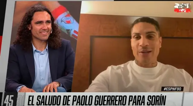 Paolo Guerrero le mandó un emotivo saludo a Juan Pablo Sorín