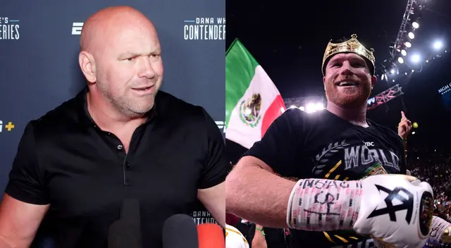 Dana White vio la pelea de Canelo durante UFC 268.