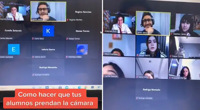 Profesor de Mazatlán se vuelve viral por su peculiar método para que sus alumnos prendan la cámara
