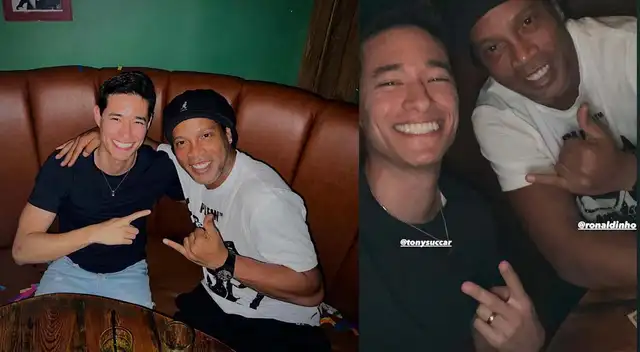 Ronaldinho sorprende con foto junto a peruano Tony Succar