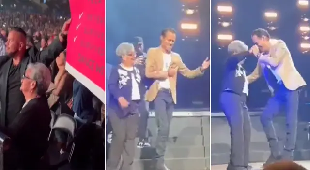 Abuelita cumple su último deseo de pendientes al bailar con Marc Anthony