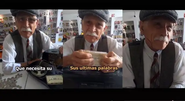 Viral: adulto mayor lloró al escuchar la voz de su esposa fallecida - VIDEO