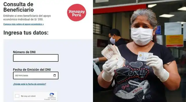 Bono Yanapay de 350 soles: consulta con tu DNI si eres beneficiario - LINK