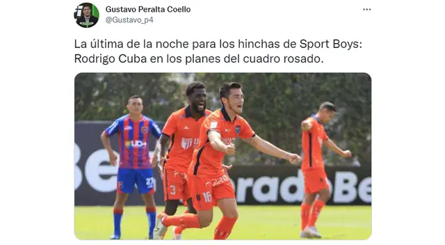 Publicación de Gustavo Peralta sobre Rodrigo Cuba. (Foto: Captura)   