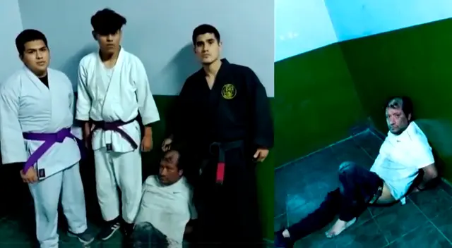 El Agustino: delincuente fue reducido por estudiantes y maestro de artes marciales.