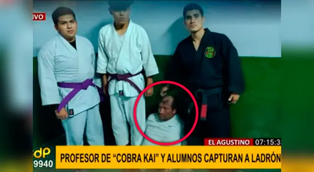 Alumnos de artes marciales capturan a delincuente que amenazó a sus mamás con un cuchillo en El Agustino Alumnos de artes marciales capturan a delincuente que amenazó a sus mamás con un cuchillo en El Agustino