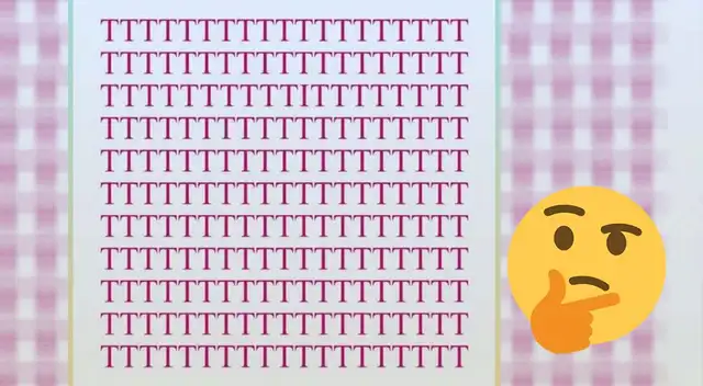 Encuentra la letra “I” en menos de 15 segundos Encuentra la letra “I” en menos de 15 segundos