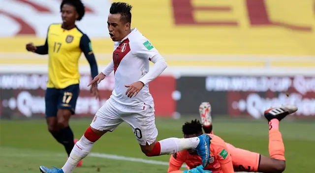 Christian Cueva le anotó un gol a Ecuador en junio de este año