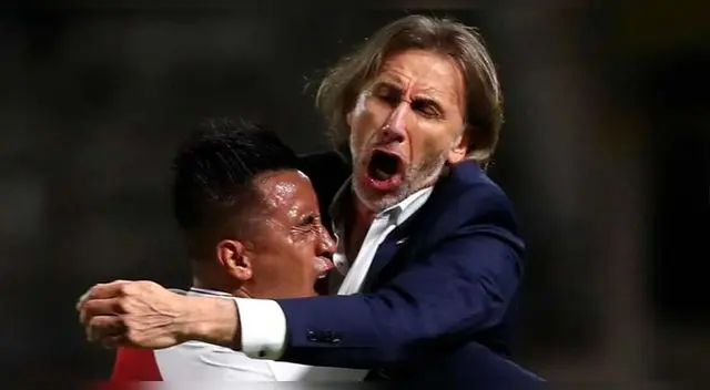 Ricardo Gareca y Christian Cueva se abrazaron en gol del triunfo ante Venezuela Ricardo Gareca y Christian Cueva se abrazaron en gol del triunfo ante Venezuela