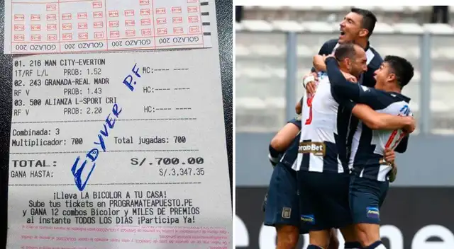 Hincha hizo una apuesta combinada de s/700 y terminó ganando casi 5 veces más
