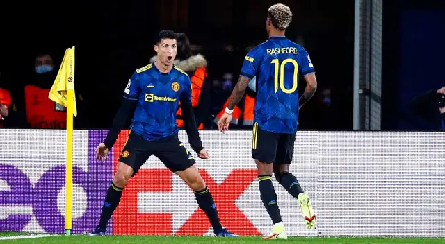 Cristiano Ronaldo anotó el primer gol de United sobre Villarreal