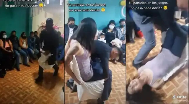 TikTok: concursante de show infantil termina cayéndose mientras intentan ponerle un pañal