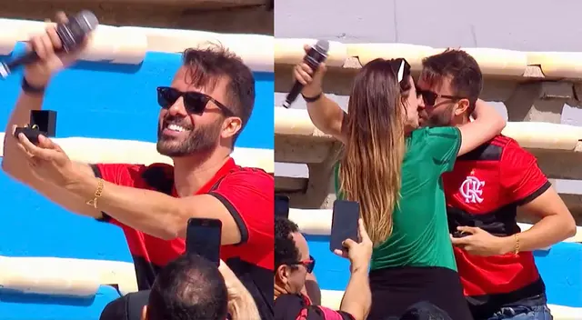 El romántico suceso se dio previo al duelo entre los clubes brasileños. El romántico suceso se dio previo al duelo entre los clubes brasileños.