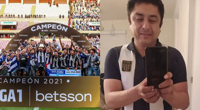Guillermo Bermejo celebró título de Alianza Lima. Guillermo Bermejo celebró título de Alianza Lima.