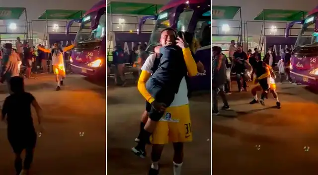 Ángelo Campos y su emotivo encuentro con su hijo tras ganar la Liga 1 Ángelo Campos y su emotivo encuentro con su hijo tras ganar la Liga 1