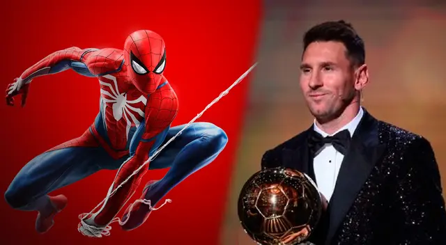 Lionel Messi se unió a Tom Holland en el Balón de Oro.