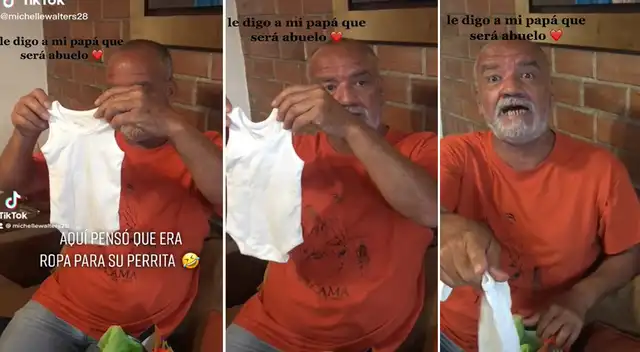 Señor tiene curiosa reacción al enterarse que será abuelo