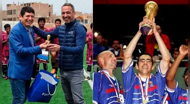 Youri Djorkaeff fue recibido por el presidente de la FPF Agustín Lozano. Youri Djorkaeff fue recibido por el presidente de la FPF Agustín Lozano.