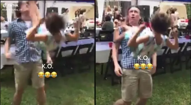 Viral: niña noqueó a un sujeto mientras jugaba en un columpio - VIDEO Viral: niña noqueó a un sujeto mientras jugaba en un columpio - VIDEO