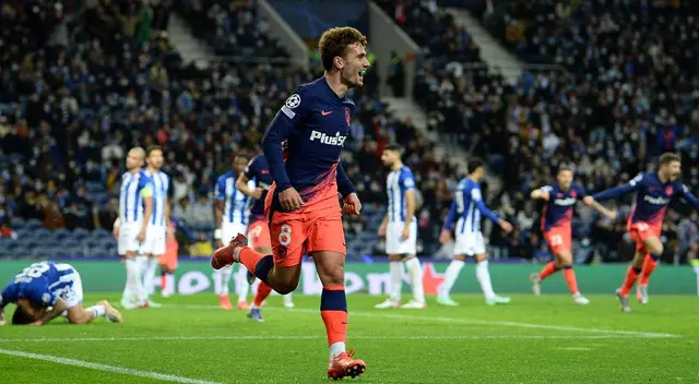 Griezmann anotó el primer gol en el triunfo del Atlético de Madrid