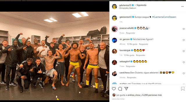 Gustavo Dulanto usó las redes sociales para mostrar su alegría.   