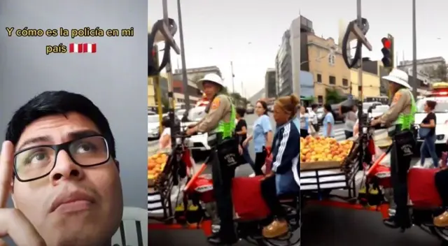 TikTok: usuario recuerda a policía que se trasladaba en triciclo por la Av. Abancay TikTok: usuario recuerda a policía que se trasladaba en triciclo por la Av. Abancay