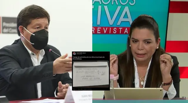 Bellido resuelve el ejercicio de matemática que Milagros Leiva no pudo.