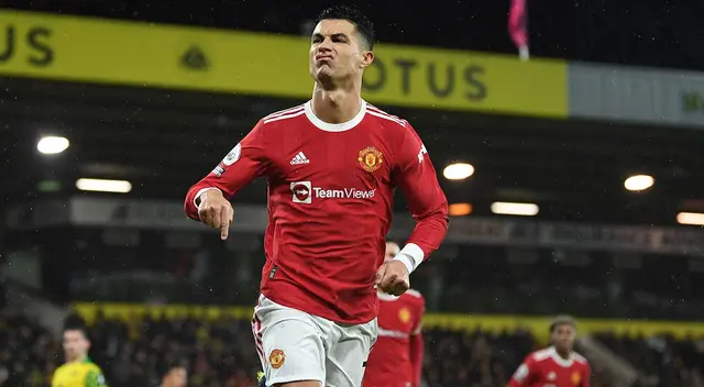 Cristiano Ronaldo festeja su gol ante el Norwich City Cristiano Ronaldo festeja su gol ante el Norwich City