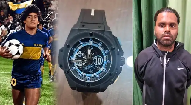 Diego Maradona y su reloj Hublot Diego Maradona y su reloj Hublot