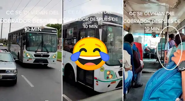 Cobrador tuvo que "chapar" otro carro para alcanzar su bus