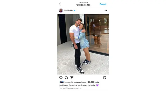 Thaísa Leal presentó a su novio en Instagram: 