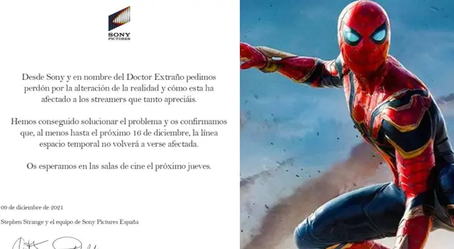 Spider-Man No Way Home: Sony pide perdón en redes sociales por alterar la realidad