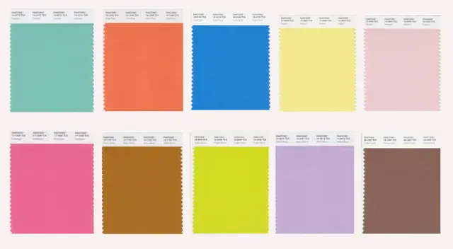 ¿Cuál es la paleta de colores en moda y diseño según Pantone?