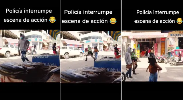 Policía interrumpe escena de acción al confundir a actor con un ladrón Policía interrumpe escena de acción al confundir a actor con un ladrón