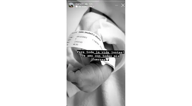 Historia de Instagram de Maria Fé