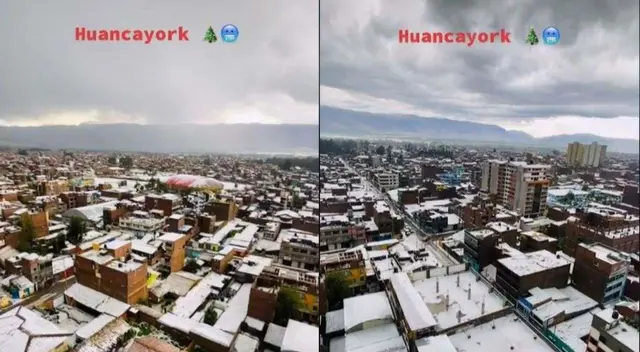 Jóvenes comparan Huancayo con Nueva York por temporada de heladas: