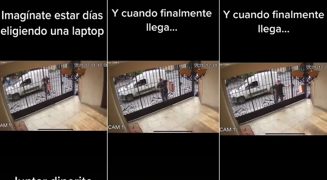 Repartidor de delivery es blanco de críticas por lanzar una laptop sin tener que tocar la puerta
