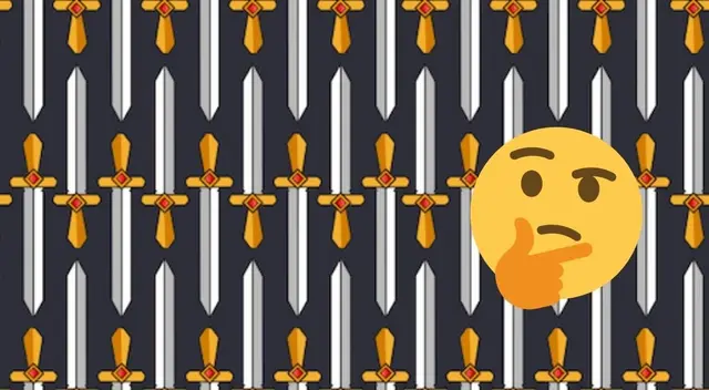 Reto visual nivel PRO: encuentra las 3 espadas rotas en 15 segundos Reto visual nivel PRO: encuentra las 3 espadas rotas en 15 segundos
