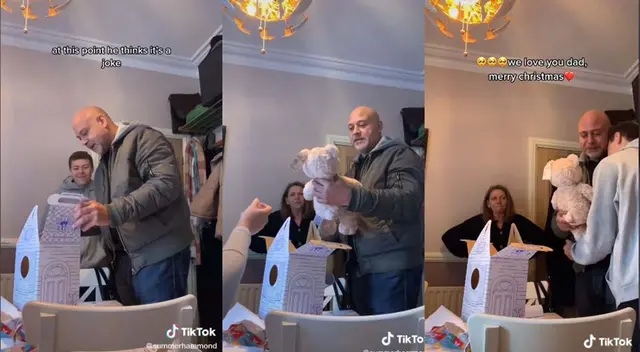 Hombre recibe peluche en Navidad que reproduce voz de madre fallecida Hombre recibe peluche en Navidad que reproduce voz de madre fallecida