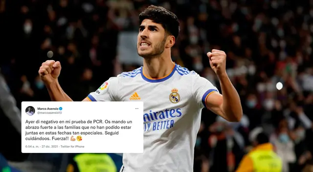 Marco Asensio se recuperó luego de estar semanas en cuarentena Marco Asensio se recuperó luego de estar semanas en cuarentena