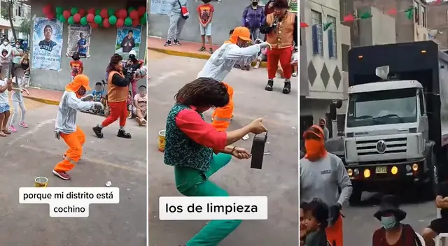 Recolector de basura se vuelve viral por unirse a show navideño y sacarle sonrisas a niños Recolector de basura se vuelve viral por unirse a show navideño y sacarle sonrisas a niños