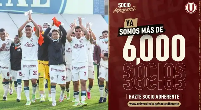 Universitario informó que superaron los seis mil socios adherentes