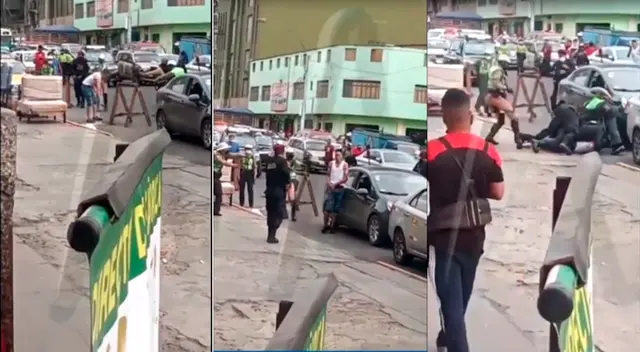 La Victoria: delincuente fue reducido por la policía. La Victoria: delincuente fue reducido por la policía.