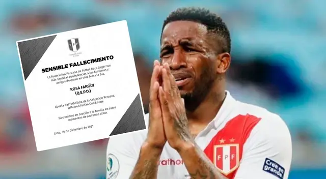 Abuela de Jefferson Farfán falleció este jueves 30 de diciembre Abuela de Jefferson Farfán falleció este jueves 30 de diciembre