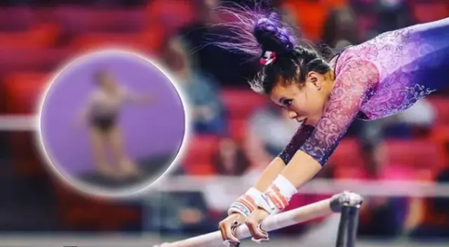 Samantha Cerio, es la gimnasta que sufrió lamentable lesión.